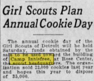 Camp Innisfree - May 04 1927 Article (newer photo)